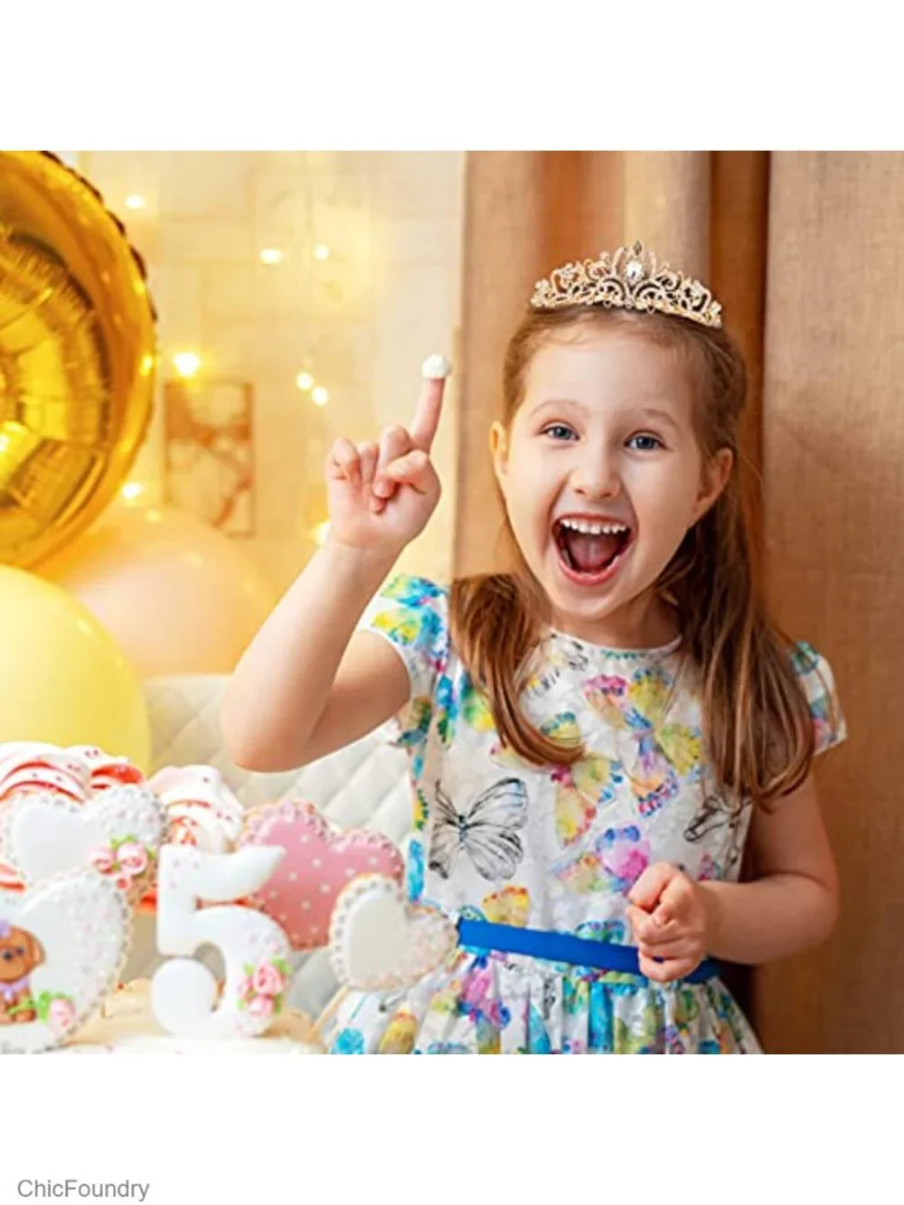 Crystal Tiara Crown for Women Girls Princess Elegant Headpiece with Combs
